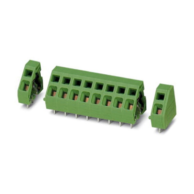 Phoenix Contact ZFKDSA 2.5-5.08-20 Series PCB Terminal Block, 20-Contact, 5.08mm Pitch, Spring Cage Termination
