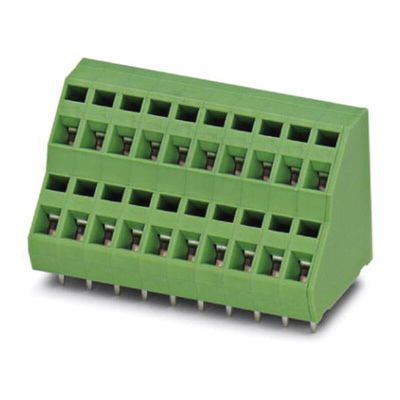 Phoenix Contact ZFKKDSA 1.5-5.08-26 Series PCB Terminal Block, 26-Contact, 5.08mm Pitch, Through Hole Mount, Spring