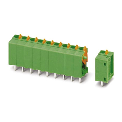 Phoenix Contact FFKDSA1/V2-5.08- 7 Series PCB Terminal Block, 7-Contact, 5.08mm Pitch, Through Hole Mount, Spring Cage