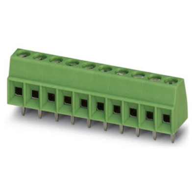 Phoenix Contact MKDS 1/13-3.81 Series PCB Terminal Block, 13-Contact, 3.81mm Pitch, Through Hole Mount, Screw