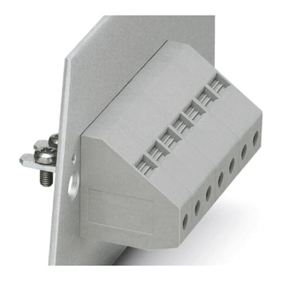 Phoenix Contact HDFKV 16-VP GNYE Series Feed Through Terminal Block, 2-Contact, 1-Row, Screw Termination