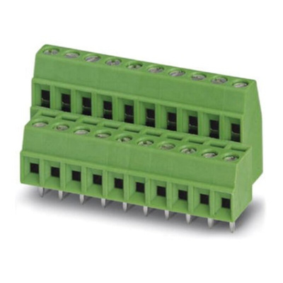Phoenix Contact MKDS 1/15-3.5 Series PCB Terminal Block, 15-Contact, 3.5mm Pitch, Through Hole Mount, Screw Termination