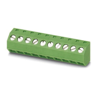 Phoenix Contact MKKDSH 3/ 3-EX Series PCB Terminal Block, 3-Contact, 5mm Pitch, Through Hole Mount, Screw Termination