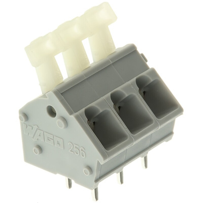 Wago 256 Series PCB Terminal Block, 3-Contact, 5.08mm Pitch, 1-Row