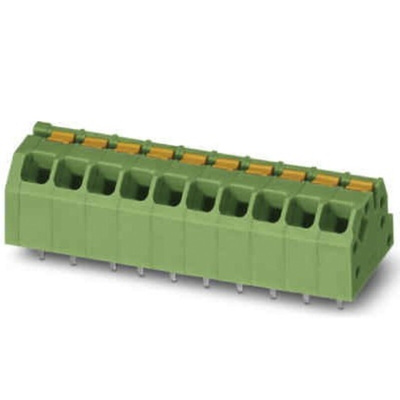 Phoenix Contact SPTAF 1/12-3.5-IL Series PCB Terminal Block, 12-Contact, 3.5mm Pitch, Through Hole Mount, 1-Row, Screw