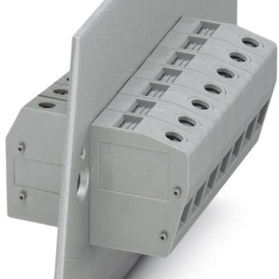 Phoenix Contact HDFK Series Feed Through Terminal Block, 1-Contact, 12.1mm Pitch, Panel Mount, 1-Row, Screw Termination