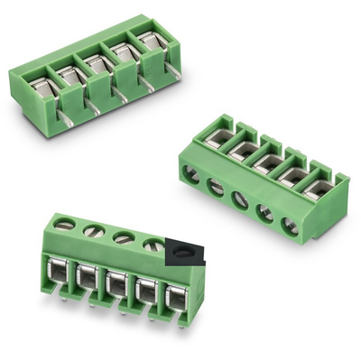 Wurth Elektronik WR-TBL Series PCB Terminal Block, 10-Contact, 5mm Pitch, Through Hole Mount, 1-Row, Solder Termination