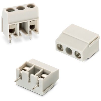 Wurth Elektronik 1348 Series PCB Terminal Block, 1-Contact, Through Hole Mount, 1-Row, Solder Termination