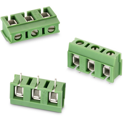 Wurth Elektronik 1379 Series PCB Terminal Block, 6-Contact, 7.5mm Pitch, Through Hole Mount, 1-Row, Solder Termination