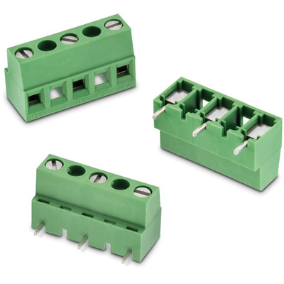 Wurth Elektronik 2428 Series PCB Terminal Block, 4-Contact, 10mm Pitch, PCB Mount, 1-Row, Solder Termination