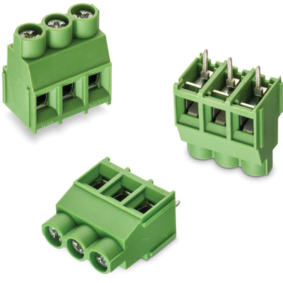 Wurth Elektronik 2506 Series PCB Terminal Block, 2-Contact, 6.35mm Pitch, PCB Mount, 1-Row, Solder Termination