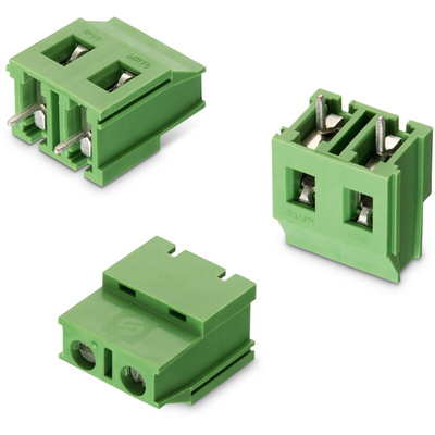 Wurth Elektronik 2534 Series PCB Terminal Block, 3-Contact, 7.62mm Pitch, Through Hole Mount, 1-Row, Solder Termination
