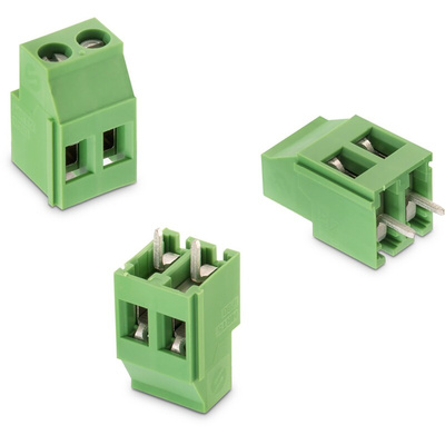 Wurth Elektronik 2535 Series PCB Terminal Block, 3-Contact, 5.08mm Pitch, Through Hole Mount, 1-Row, Solder Termination