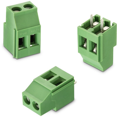 Wurth Elektronik 2537 Series PCB Terminal Block, 3-Contact, 5mm Pitch, Through Hole Mount, 1-Row, Solder Termination