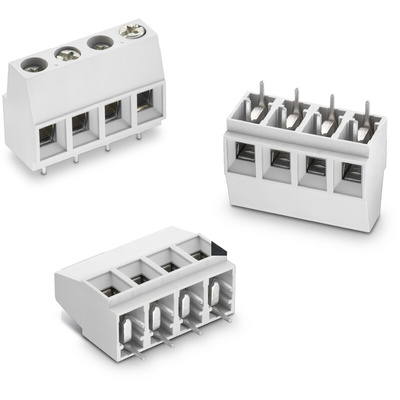 Wurth Elektronik 2566 Series PCB Terminal Block, 3-Contact, 10.16mm Pitch, Through Hole Mount, 1-Row, Solder Termination