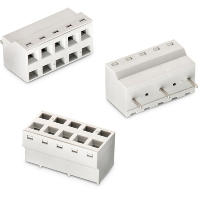 Wurth Elektronik 4166 Series PCB Terminal Block, 3-Contact, 10.16mm Pitch, Through Hole Mount, 1-Row, Solder Termination