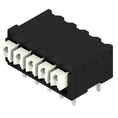Weidmuller LSF Series PCB Terminal Block, 5-Contact, 3.5mm Pitch, Surface Mount, 1-Row