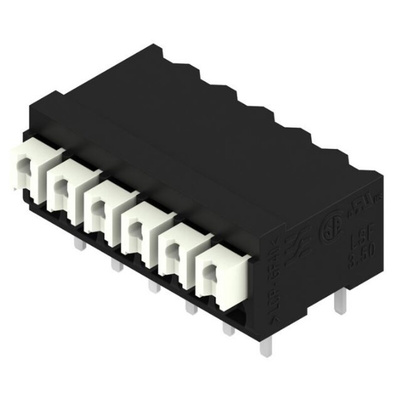 Weidmuller LSF Series PCB Terminal Block, 6-Contact, 3.5mm Pitch, Surface Mount, 1-Row