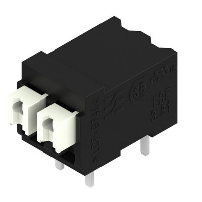 Weidmuller LSF Series PCB Terminal Block, 2-Contact, 3.81mm Pitch, Surface Mount, 1-Row
