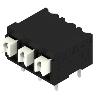 Weidmuller LSF Series PCB Terminal Block, 3-Contact, 5.08mm Pitch, Surface Mount, 1-Row