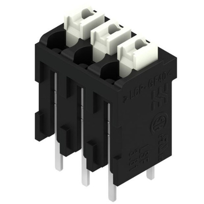 Weidmuller LSF Series PCB Terminal Block, 3-Contact, 3.81mm Pitch, Surface Mount, 1-Row