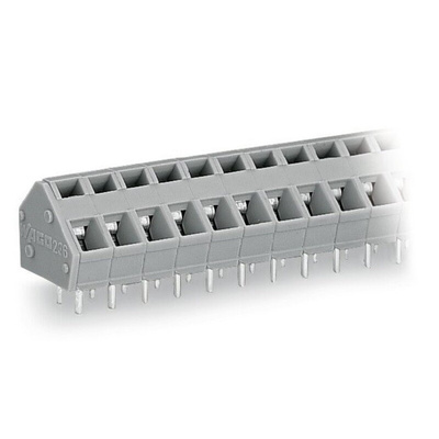 Wago PCB Terminal Block, 5-Contact, 5/5.08mm Pitch, Through Hole Mount, 1-Row