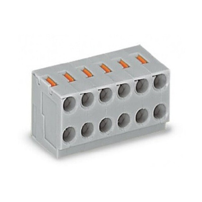Wago PCB Terminal Block, 5-Contact, 3.5mm Pitch, PCB Mount, 1-Row