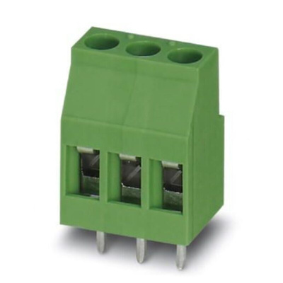 Phoenix Contact PCB Terminal Block, 2-Contact, 5mm Pitch, Screw Mount, 1-Row