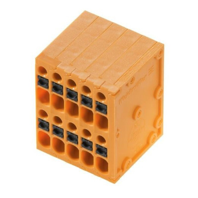 Weidmuller PCB Terminal Block, 14-Contact, 3.5mm Pitch, PCB Mount, 2-Row