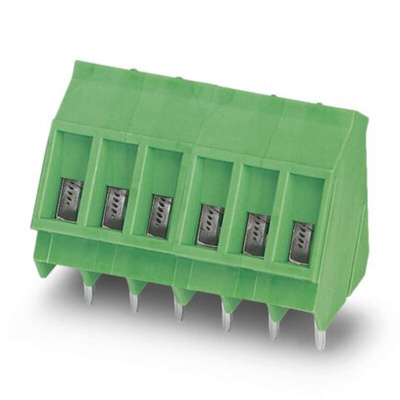 Phoenix Contact PCB Terminal Block, 5mm Pitch, Through Hole Mount, 1-Row