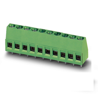 Phoenix Contact MKDS Series PCB Terminal Block, 6-Contact, 5.08mm Pitch, Through Hole Mount, 1-Row, Screw Termination