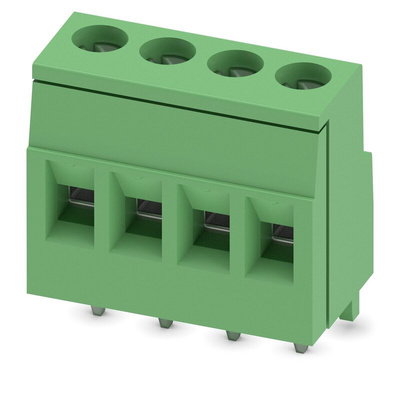 Phoenix Contact MKDS Series PCB Terminal Block, 4-Contact, 5.08mm Pitch, Through Hole Mount, 1-Row, Screw Termination