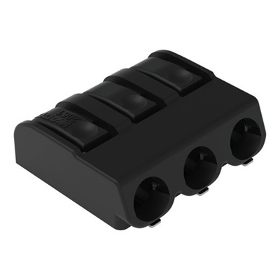 Wago 2061 Series PCB Terminal Block, 3-Contact, 6mm Pitch, PCB Mount, 1-Row, Cage Clamp Termination