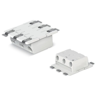 Wago 2070 Series PCB Terminal Block, 3-Contact, 6.5mm Pitch, Surface Mount, 1-Row, Push-In Cage Clamp Termination