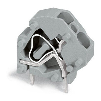 Wago 745 Series PCB Terminal Block, 1-Contact, 5mm Pitch, PCB Mount, 1-Row, Cage Clamp Termination