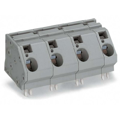 Wago 745 Series PCB Terminal Block, 5-Contact, 20mm Pitch, PCB Mount, 1-Row, Cage Clamp Termination
