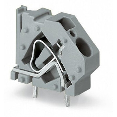 Wago 745 Series PCB Terminal Block, 1-Contact, 10mm Pitch, PCB Mount, 1-Row, Cage Clamp Termination