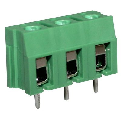 CAMDENBOSS CTBP Series PCB Terminal Block, 3-Contact, 7.5mm Pitch, PCB Mount, 1-Row, Screw Termination