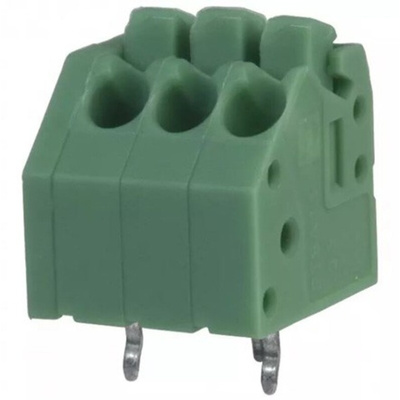Phoenix Contact PCB Terminal Block, 3.5mm Pitch, Through Hole Mount, 1-Row, Solder Termination