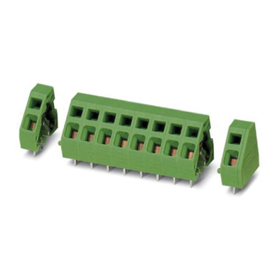 Phoenix Contact ZFKDSA 2.5-5.08- 8 Series PCB Terminal Block, 8-Contact, 5.08mm Pitch, Through Hole Mount, Spring Cage