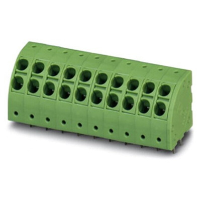 Phoenix Contact PTDA 2.5/24-5.0 Series PCB Terminal Block, 24-Contact, 5mm Pitch, Through Hole Mount, Spring Cage