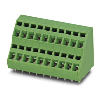 Phoenix Contact ZFKKDSA 1.5-5.08-21 Series PCB Terminal Block, 21-Contact, 5.08mm Pitch, Through Hole Mount, Spring
