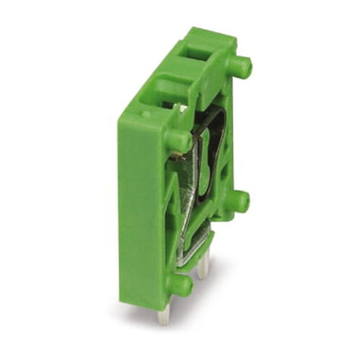 Phoenix Contact ZFKDS 1-V-3.81 Series PCB Terminal Block, 1-Contact, 3.81mm Pitch, Through Hole Mount, Spring Cage