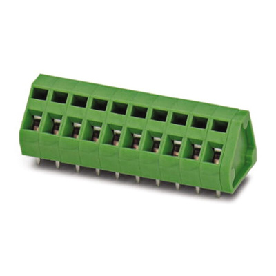 Phoenix Contact ZFKDSA 1.5-5.08- 2 Series PCB Terminal Block, 2-Contact, 5.08mm Pitch, Through Hole Mount, Spring Cage