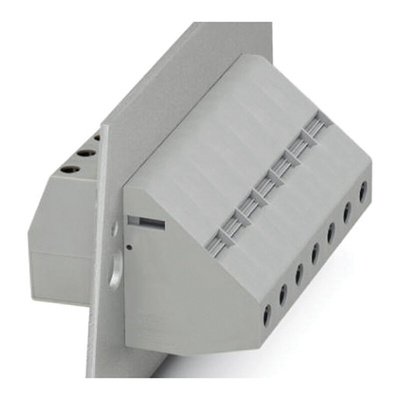 Phoenix Contact HDFKV 25 GNYE Series Feed Through Terminal Block, 2-Contact, 1-Row, Screw Termination