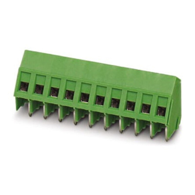 Phoenix Contact SMKDSP 1.5/ 8 Series PCB Terminal Block, 8-Contact, 5mm Pitch, Through Hole Mount, Screw Termination
