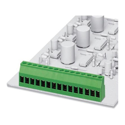 Phoenix Contact MKDS 5/ 4-6.35 Series PCB Terminal Block, 4-Contact, 6.35mm Pitch, Through Hole Mount, Screw Termination