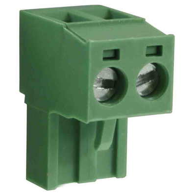 RS PRO 5mm Pitch 4 Way Pluggable Terminal Block, Plug, Through Hole, Screw Termination