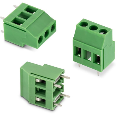 Wurth Elektronik 2548 Series PCB Terminal Block, 1-Contact, Through Hole Mount, 1-Row, Solder Termination