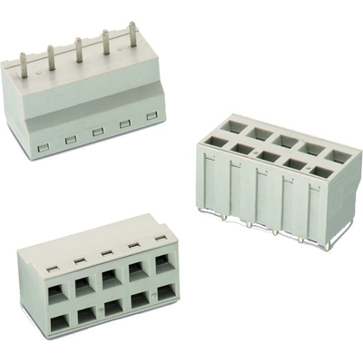 Wurth Elektronik 4165 Series PCB Terminal Block, 7-Contact, 5.08mm Pitch, Through Hole Mount, 1-Row, Solder Termination